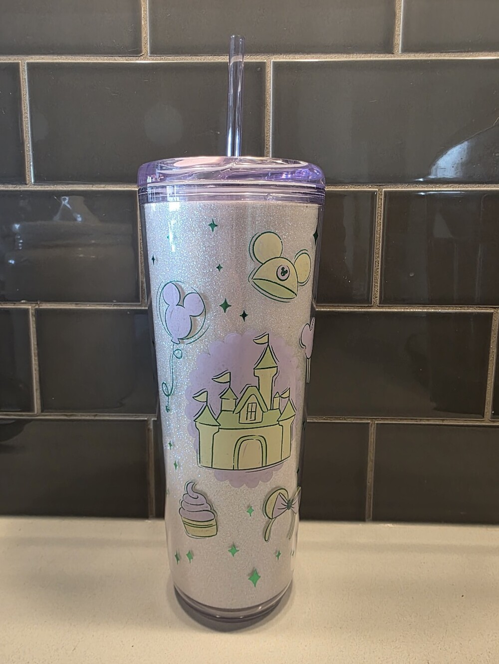 Disney Parks 24 oz. Starbucks Tumbler with Straw NEW WITH TAGS